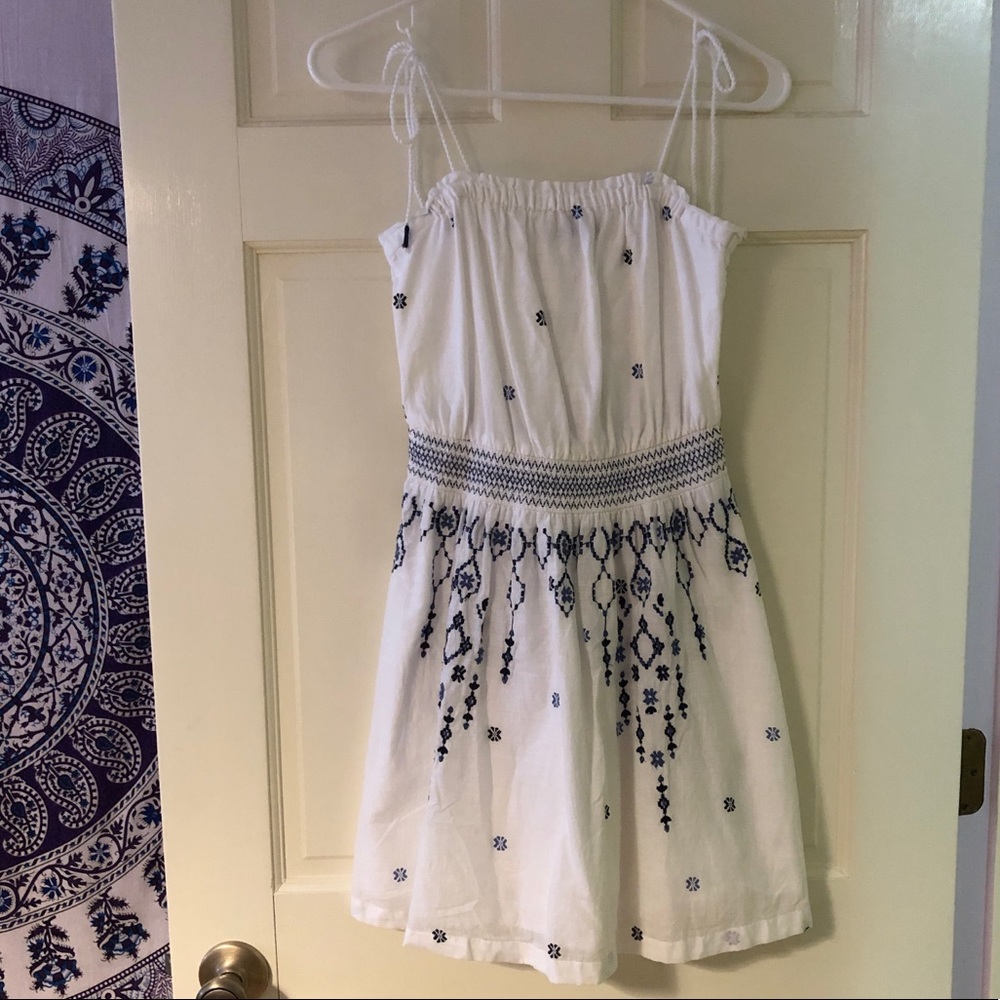 Abercrombie White Embroidered Sundress